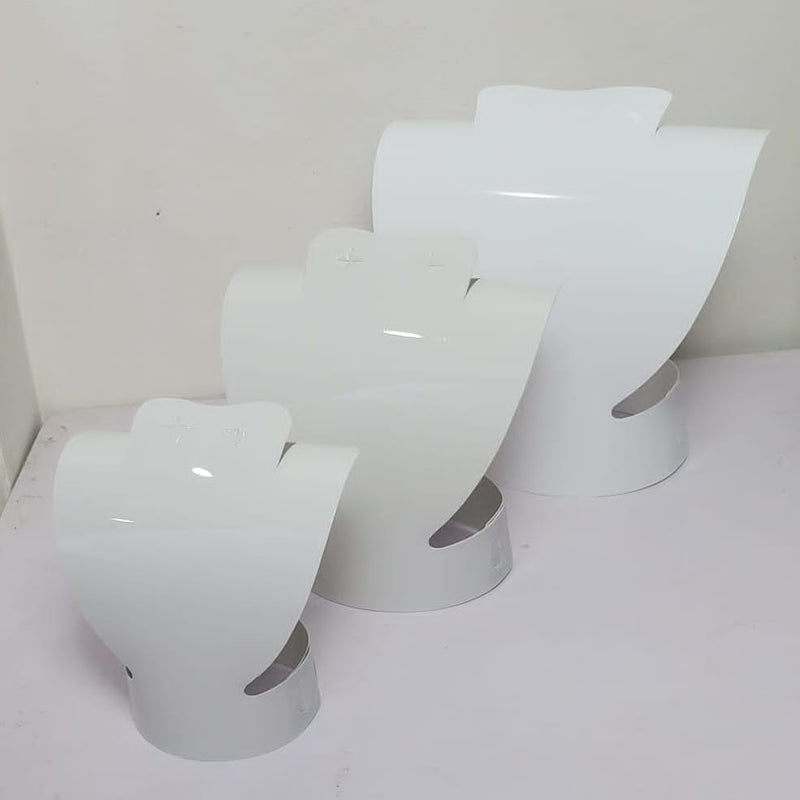 Exhibidor Blanco Armable para Collar y Aretes Complementos - Accesorios Rubi