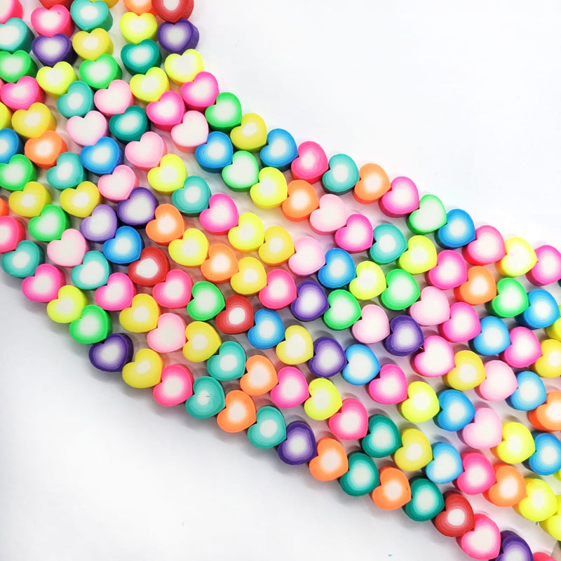 Fimo Corazón con Centro Blanco Fimo - Accesorios Rubi