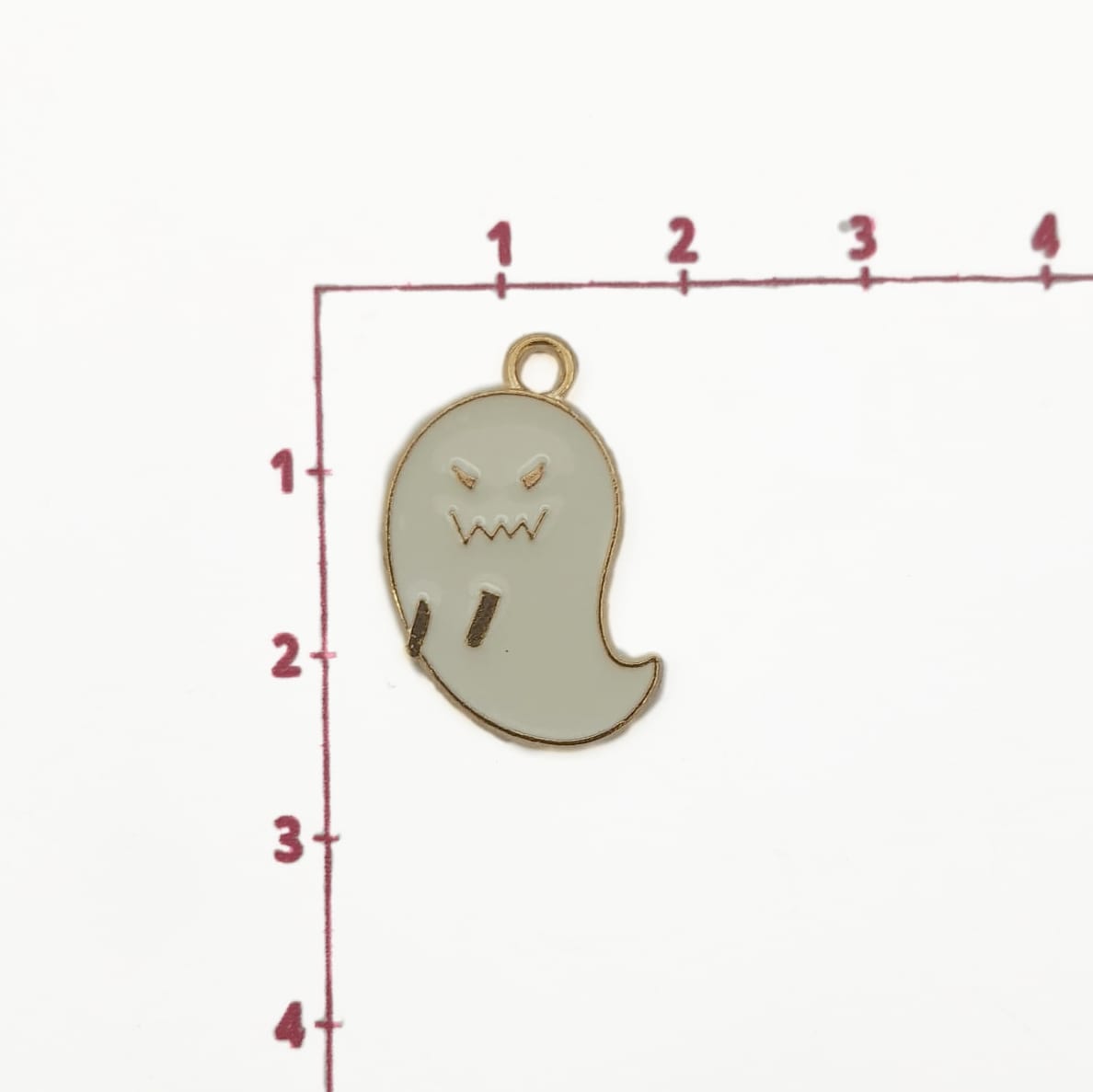 Dije Fantasma Blanco Esmaltado Dije - Accesorios Rubi