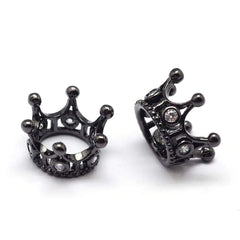 Dije Corona 2 Micropave Latón Dije - Accesorios Rubi