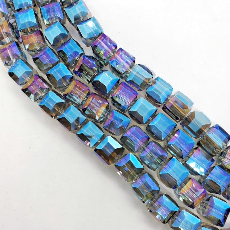 Cristal Cubo Azul Tornasol 10 mm Cristal - Accesorios Rubi