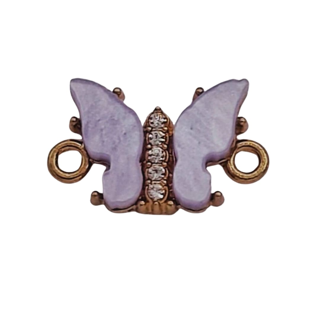 Dije Mariposa Doble Ojal de Acrílico acrilicos - Accesorios Rubi