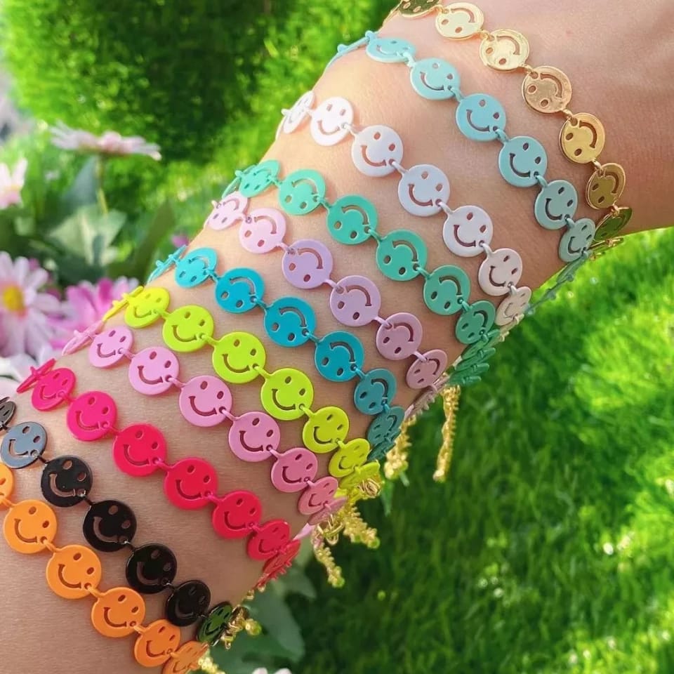 Cadena Carita Feliz Esmaltada Cadena - Accesorios Rubi