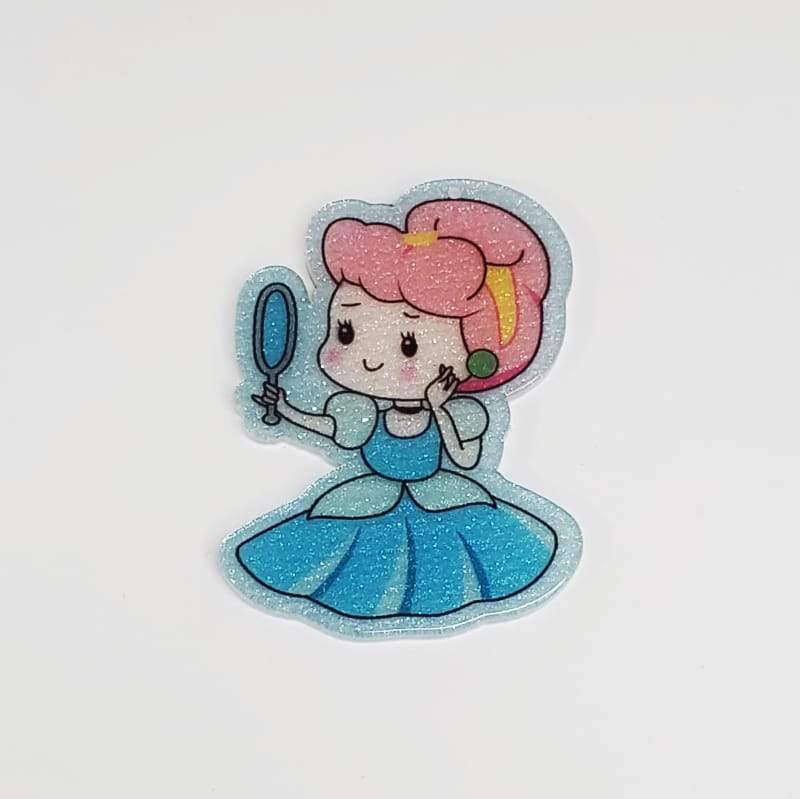 Dije Princesa de Acrílico - Accesorios Rubi