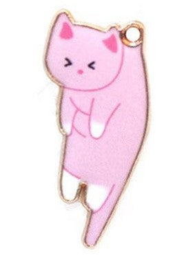 Dije Gato Esmaltado Metal Dije - Accesorios Rubi