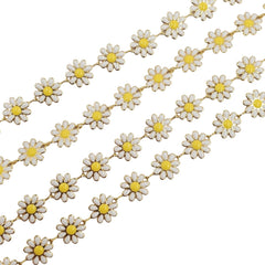 Cadena Margarita Blanca 14K Dije - Accesorios Rubi