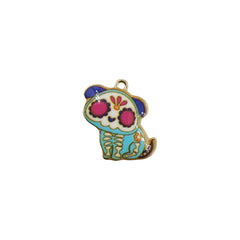 Dije Calavera Perro Esmaltado Dije - Accesorios Rubi