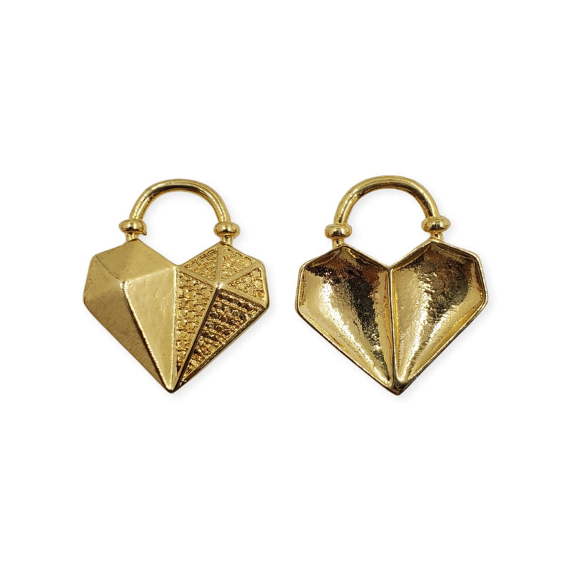 Dije Corazón 5 Oro Laminado Dije - Accesorios Rubi