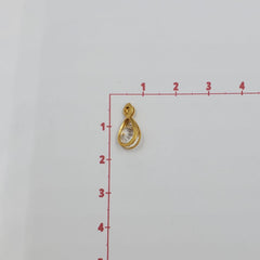Dije Gota con Cristal Oro Laminado Dije - Accesorios Rubi