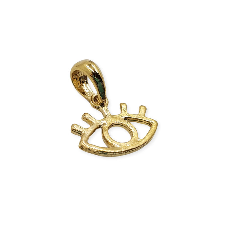 Dije Ojo Turco con Porta Dije 2 Oro Laminado Dije - Accesorios Rubi