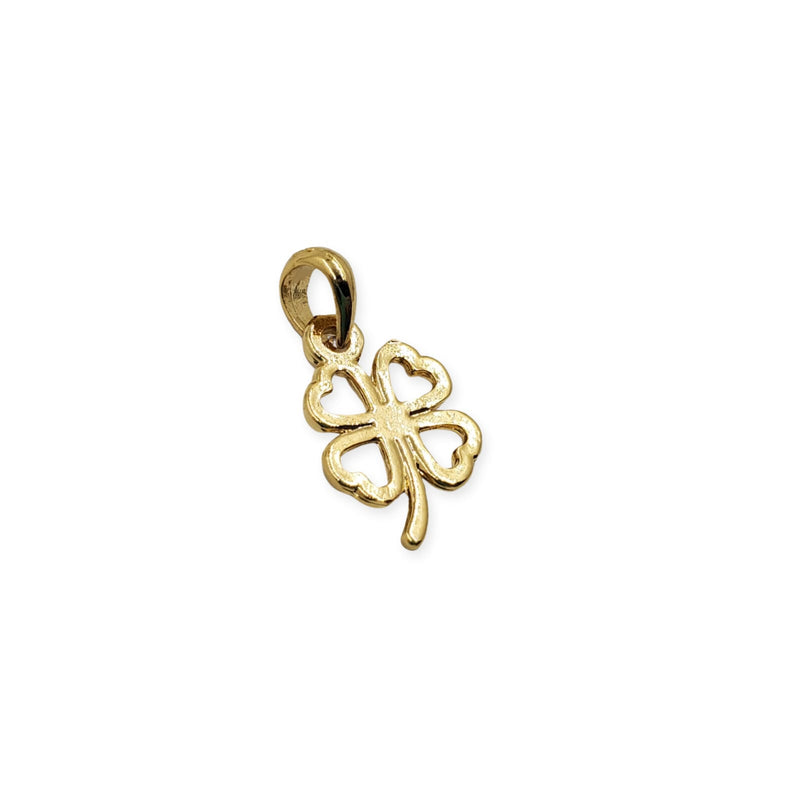 Dije Silueta de Trébol con Porta Dije Oro Laminado Dije - Accesorios Rubi