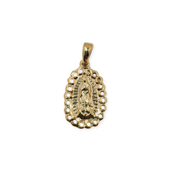 Dije Virgen de Gpe con Porta Dije 3 Oro Laminado Dije - Accesorios Rubi