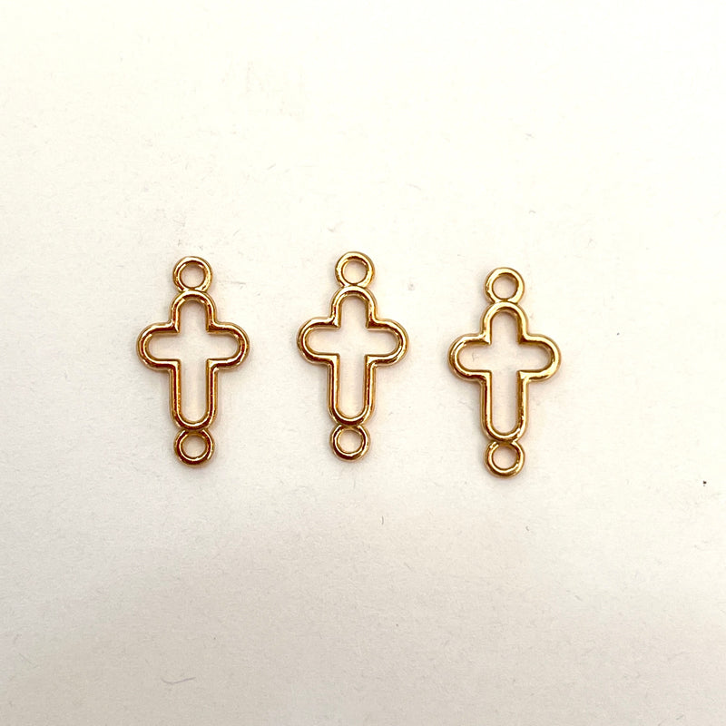 Conector Cruz silueta dorado metal
