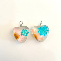 Dije Naturaleza en Cristal Corazón Grande