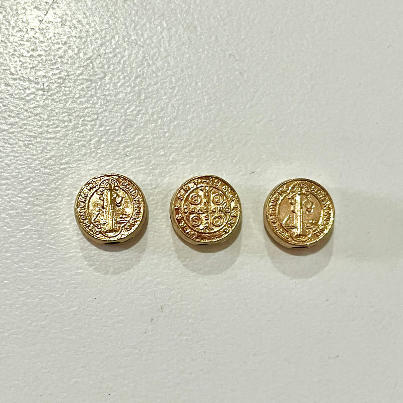 Dije San Benito circular Transversal Metal