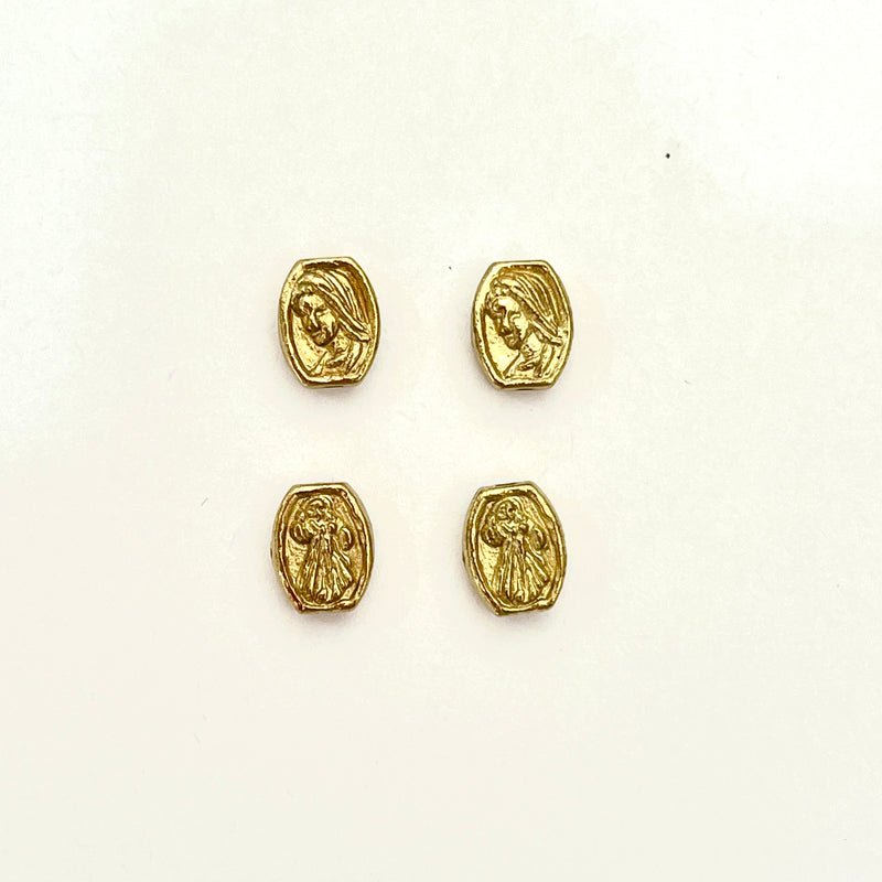 Dije Virgen de Fátima transversal metal