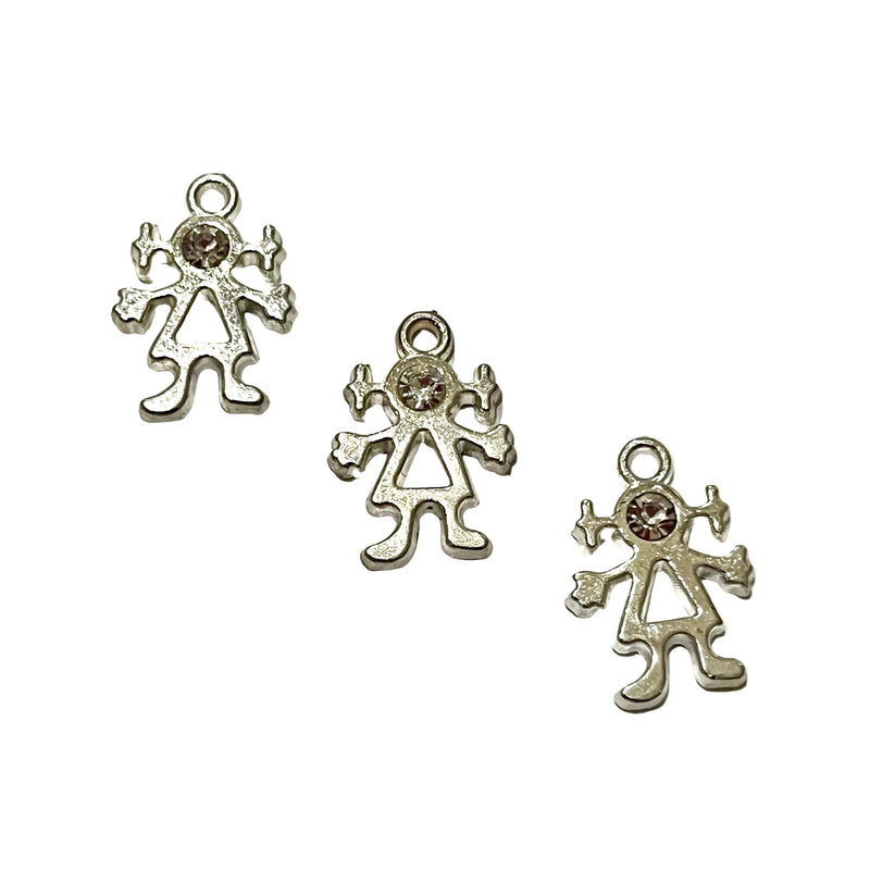 Dije Niña con cristal metal