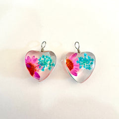 Dije Naturaleza en Cristal Corazón Grande