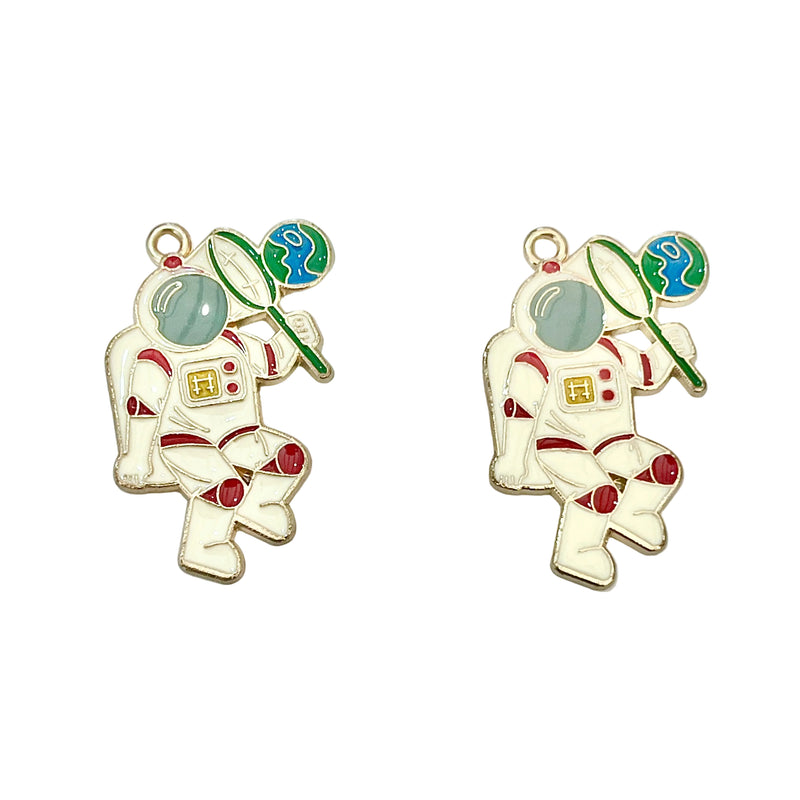 Dije Astronauta con red Metal