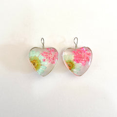 Dije Naturaleza en Cristal Corazón Grande