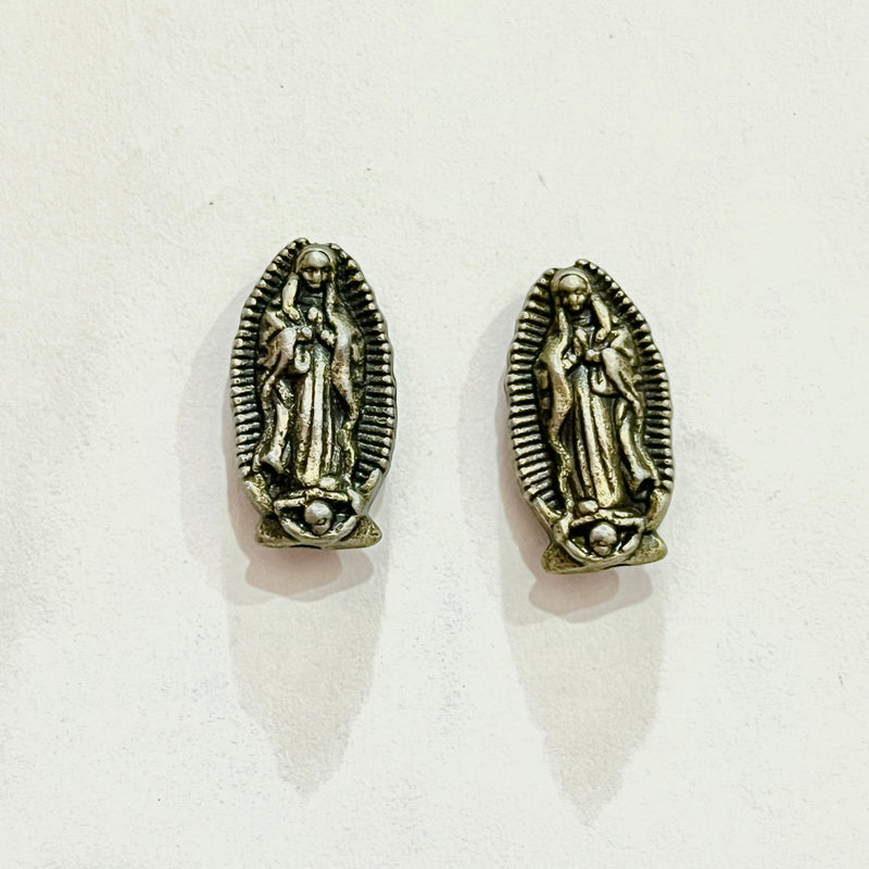 Dije Virgen transversal niquelado metal