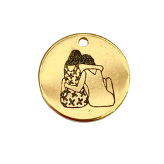 Dije de acero inoxidable colección amor