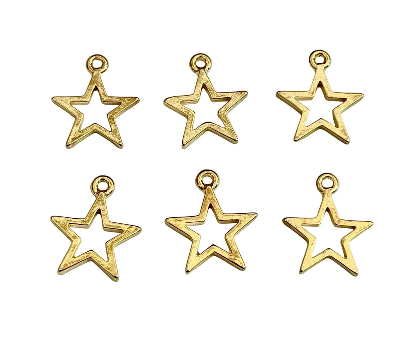 Dije silueta de Estrella Gde. chapa 24k