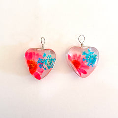 Dije Naturaleza en Cristal Corazón Grande