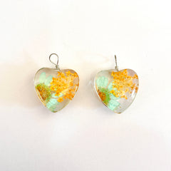 Dije Naturaleza en Cristal Corazón Grande