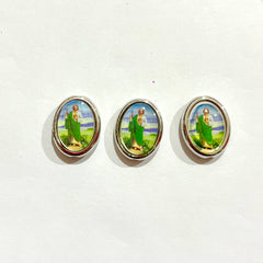 Dije transversal ovalado San Judas plastimetal