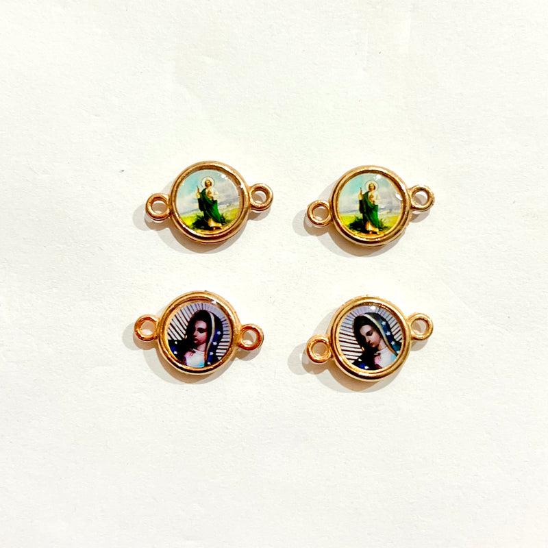 Dije doble ojal Virgen y San Judas