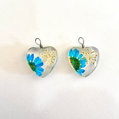 Dije Naturaleza en Cristal Corazón Grande