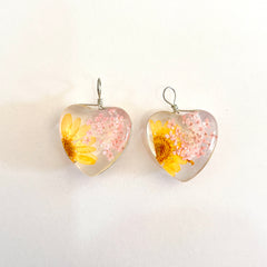 Dije Naturaleza en Cristal Corazón Grande