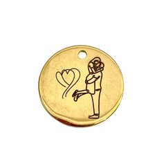 Dije de acero inoxidable colección amor