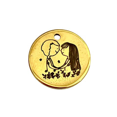 Dije de acero inoxidable colección amor