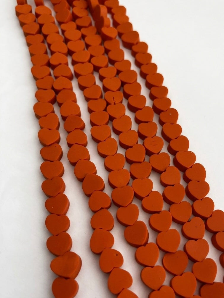 Fimo Corazón Naranja Oscuro
