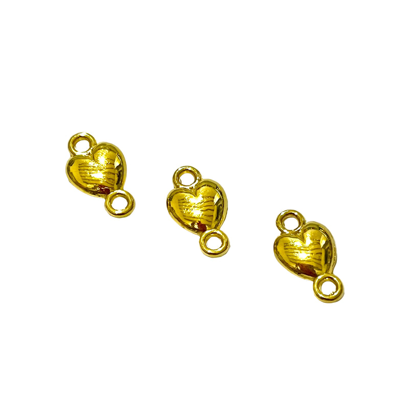 Dije Corazón Burbuja doble ojal metal