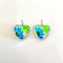 Dije Naturaleza en Cristal Corazón Grande