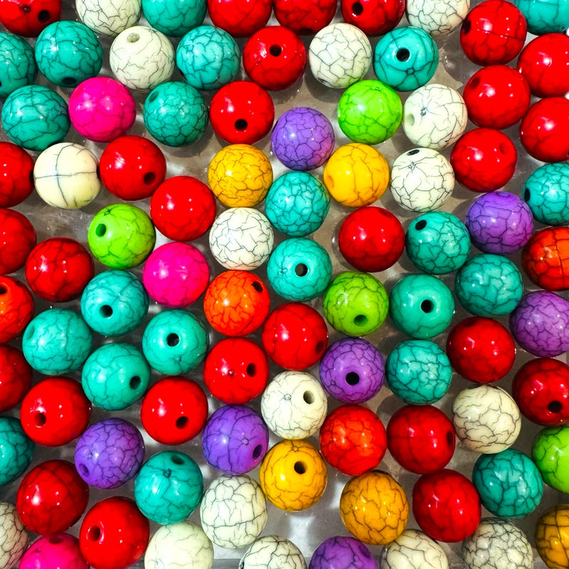 Separador Bola de Acrílico Craquelado Colores
