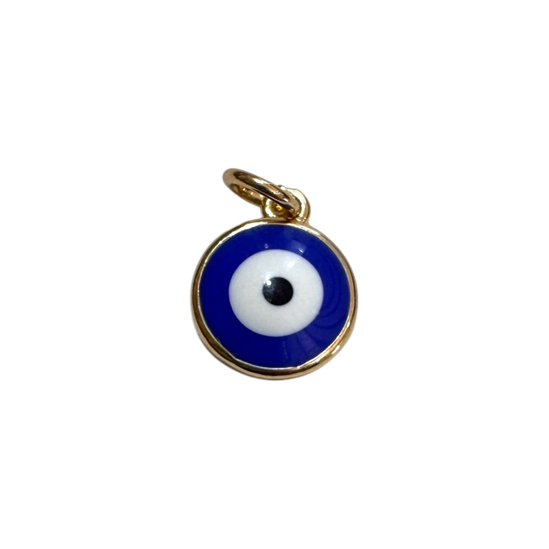 Dije Ojo Turco Azul un Ojal Micropave Chapa 18K