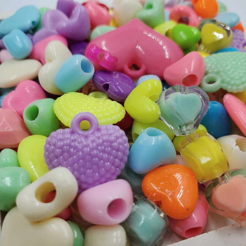Mix Corazones Pastel de Acrílico Dije - Accesorios Rubi