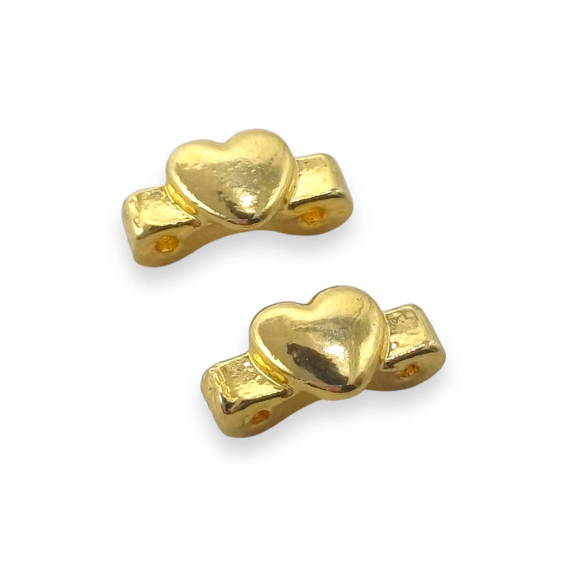 Dije Corazón Doble Ojal 24K Dije - Accesorios Rubi