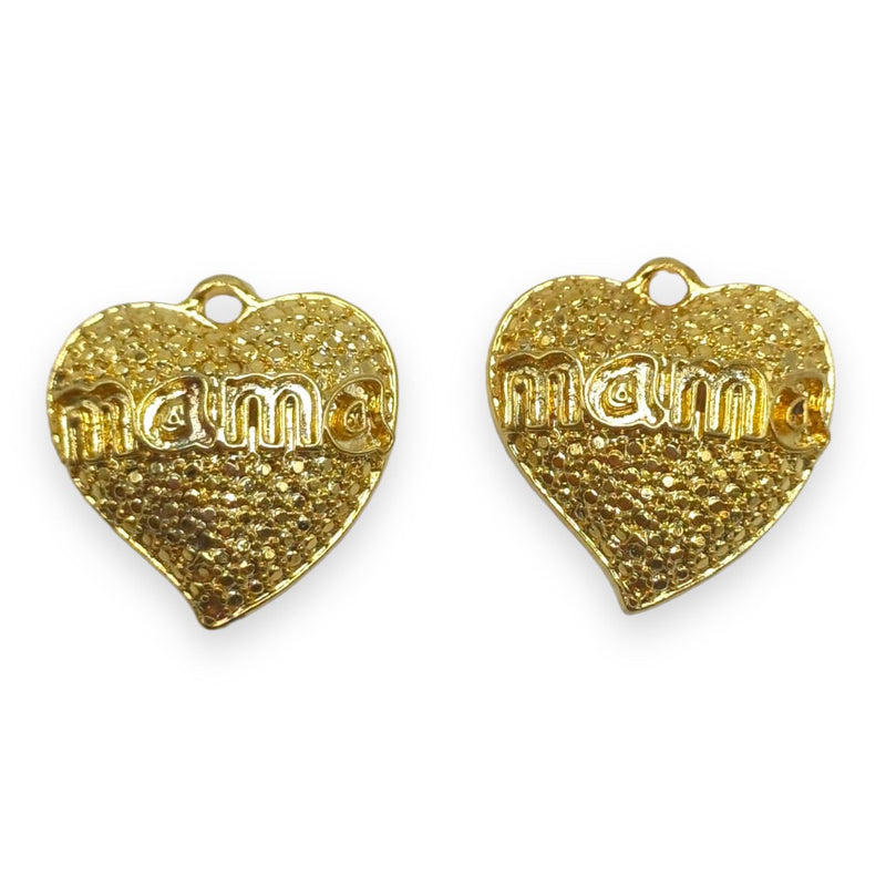 Dije Corazón Mamá 24K Dije - Accesorios Rubi