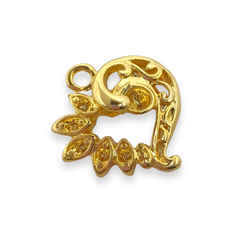 Dije Corazón con Diseño 2 24K Dije - Accesorios Rubi
