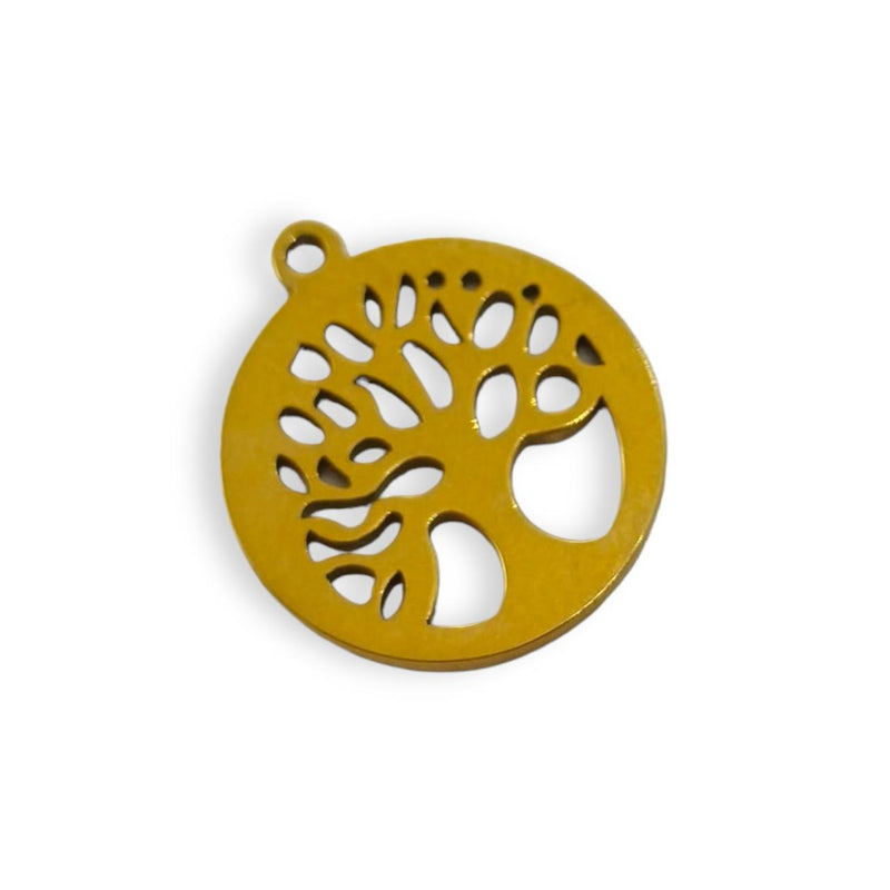 Dije Árbol de la Vida Dorado Acero Inoxidable Dije - Accesorios Rubi