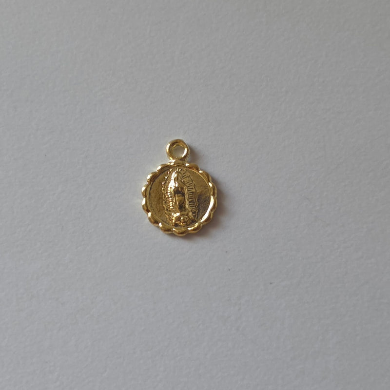 Medalla virgen chapa 24K
