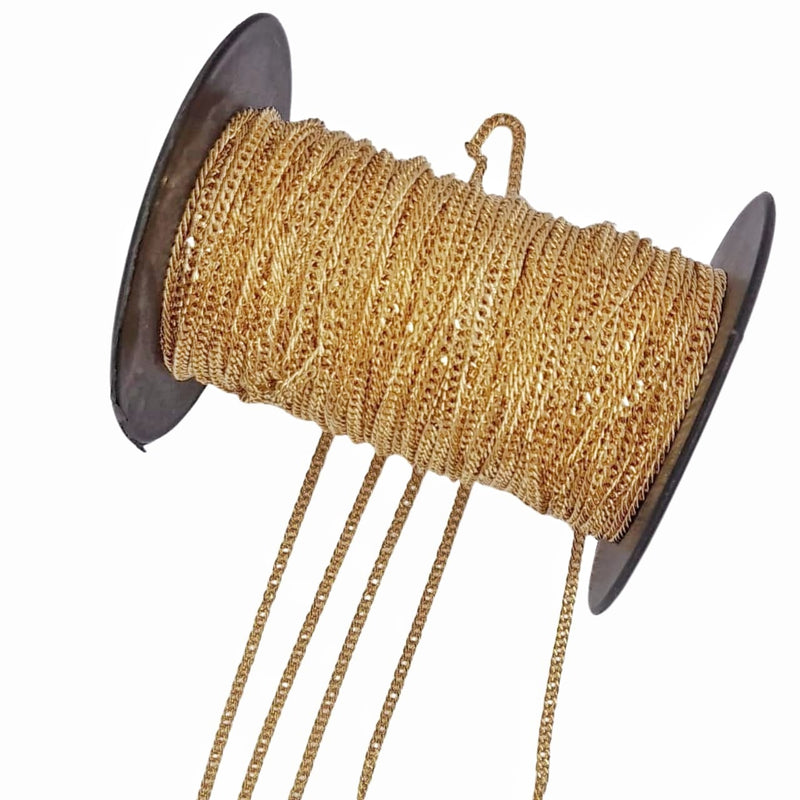 Cadena Bordada Doble 24K Cadena - Accesorios Rubi