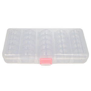 Caja Organizadora Transparente con 25 Contenedores Cilindricos Complemento - Accesorios Rubi