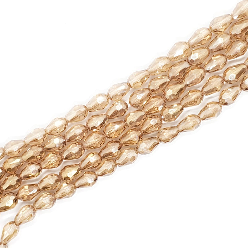Cristal Gota Miel Traslúcido 8 mm Cristal - Accesorios Rubi