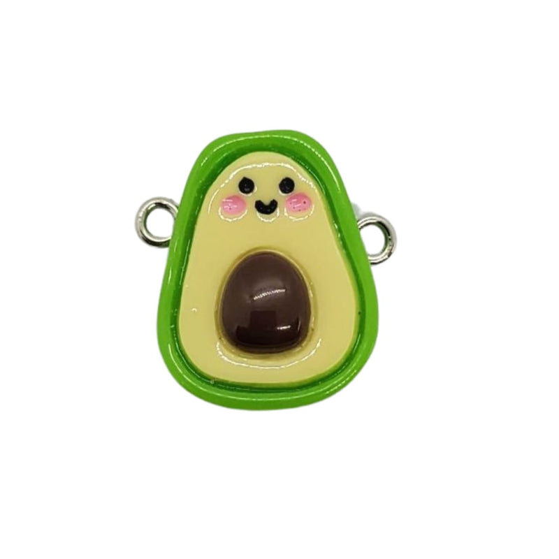 Dije Aguacate Doble Ojal de Acrílico Dije - Accesorios Rubi